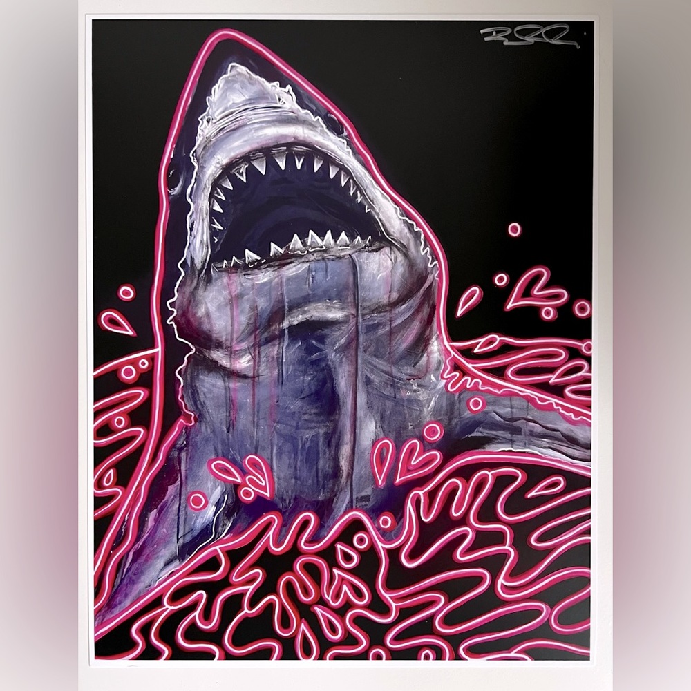 Shark Art Print - 11x14 print on heavy cardstock, satin finish
